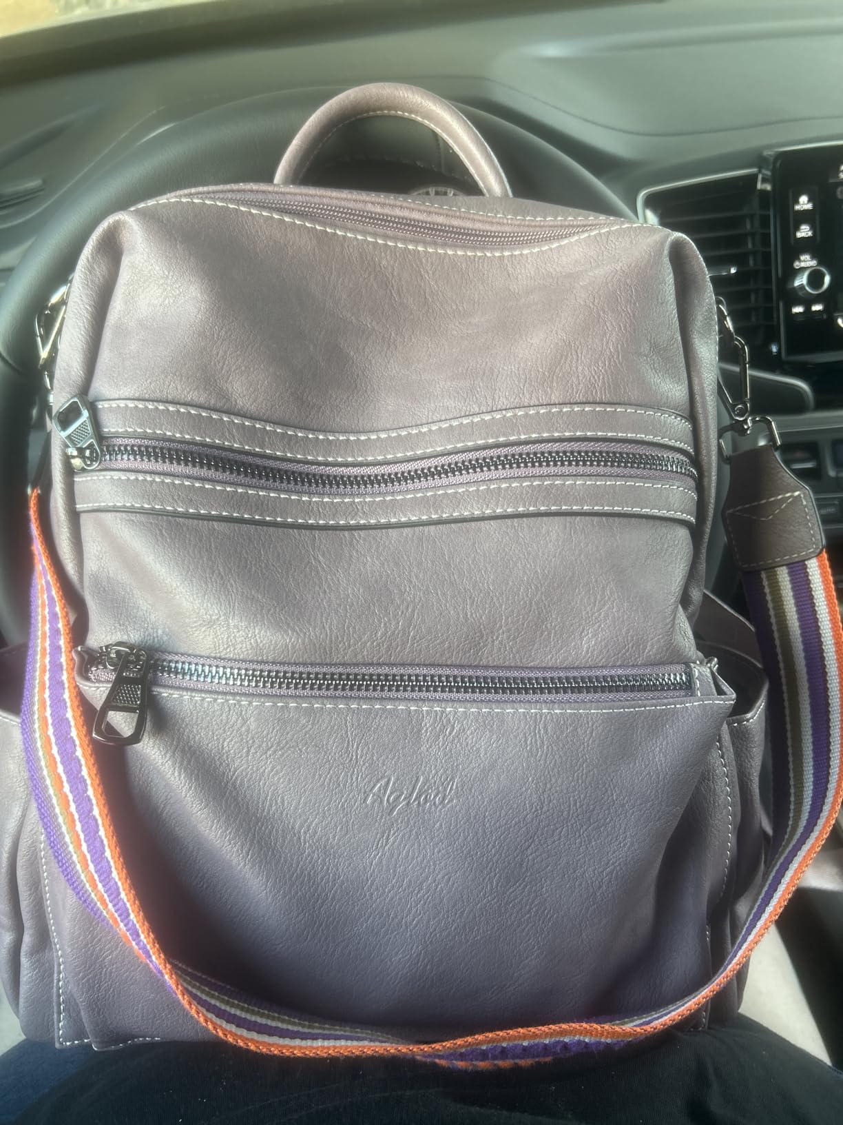 AGLOD Leather Backpack Purse for Women Designer Ladies Shoulder Bag Fashion Faux Work Travel Handbags customer photo 2