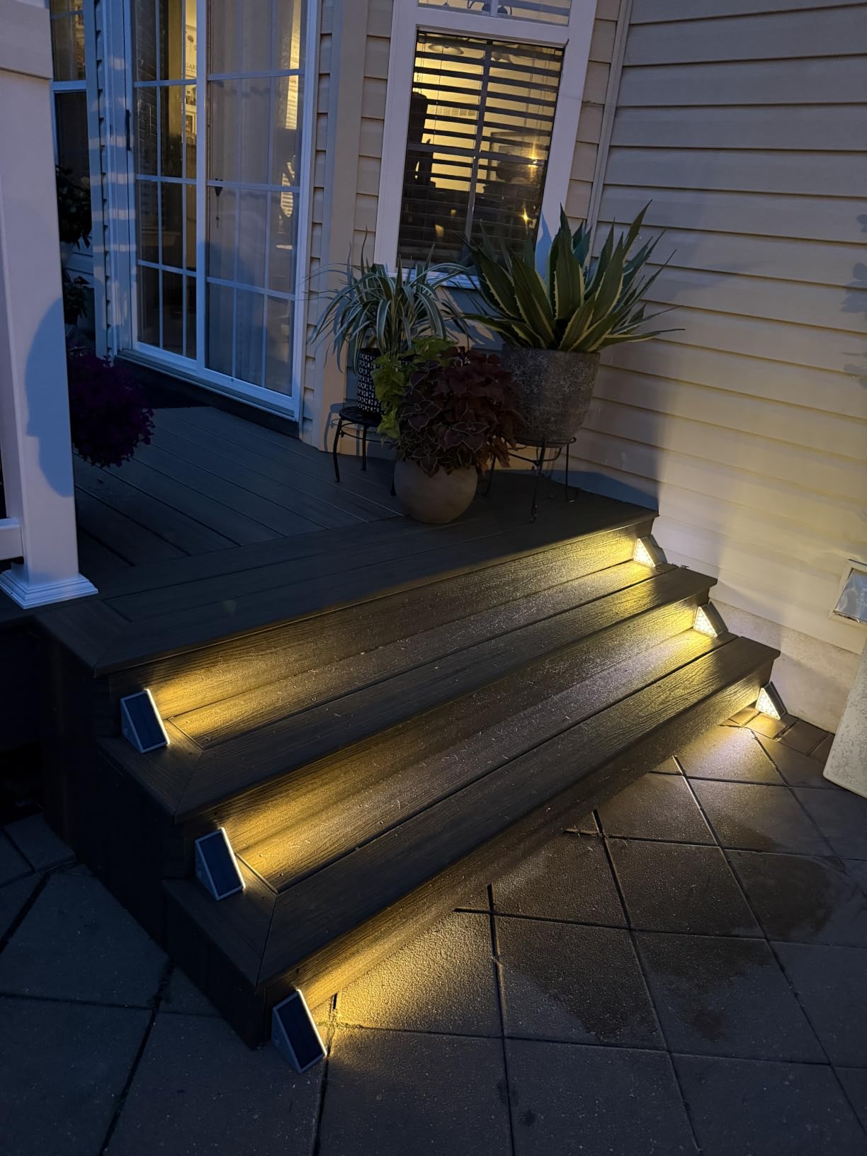 VOLISUN Solar Stair Lights 6 Pack, Solar Step Lights Outdoor Waterproof customer photo 2