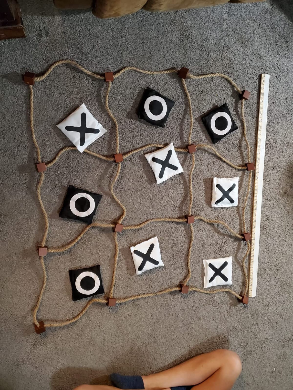 Swooc Games® - Giant Tic Tac Toe Game Outdoor (All Weather) | 3ft x 3ft | Instant Setup, No Assembly | Giant Outdoor Games for Adults and Family | Outside Toys | Large Lawn & Backyard Fun | Yard Game customer photo 1