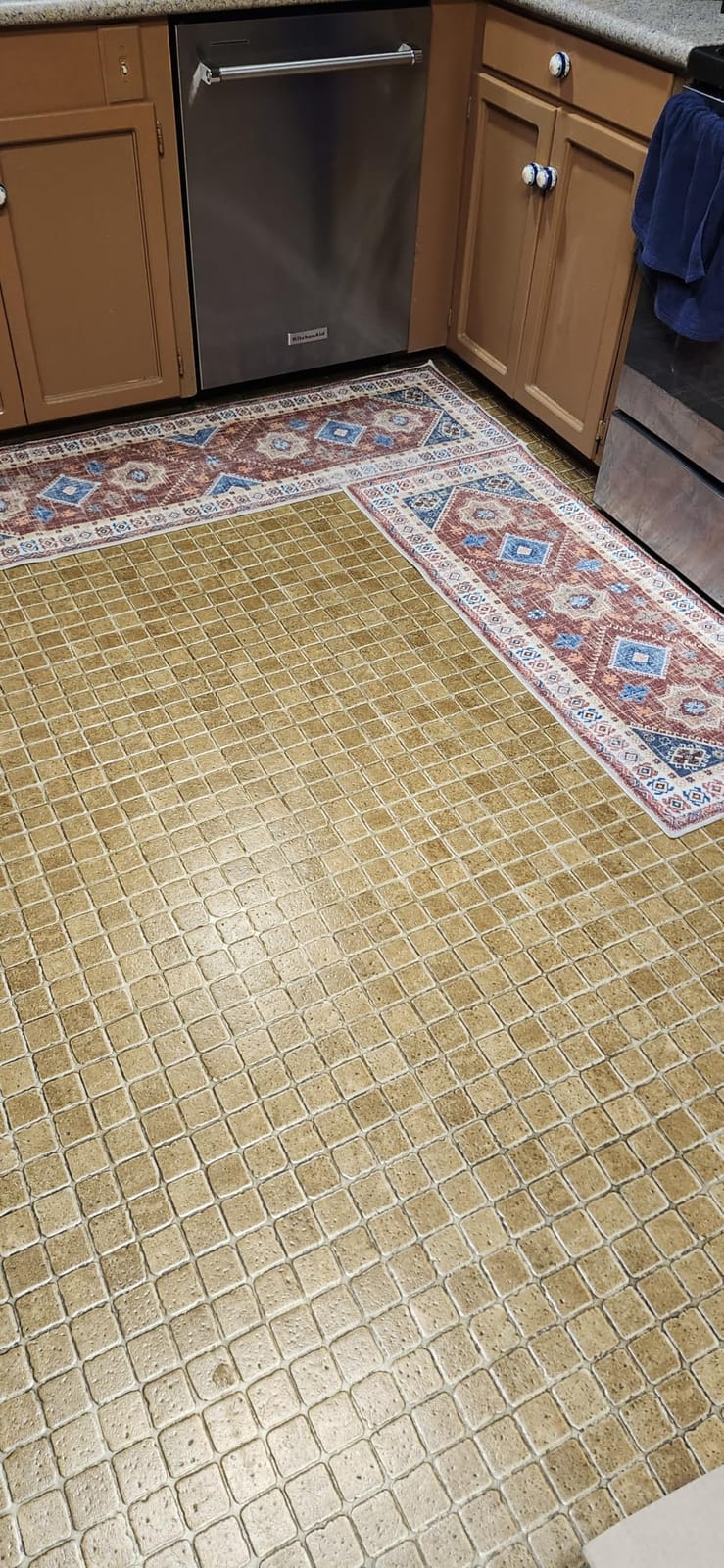 HEBE Boho Kitchen Rugs Set of 3, Non Slip Washable Kitchen Mats for Floor customer photo 2