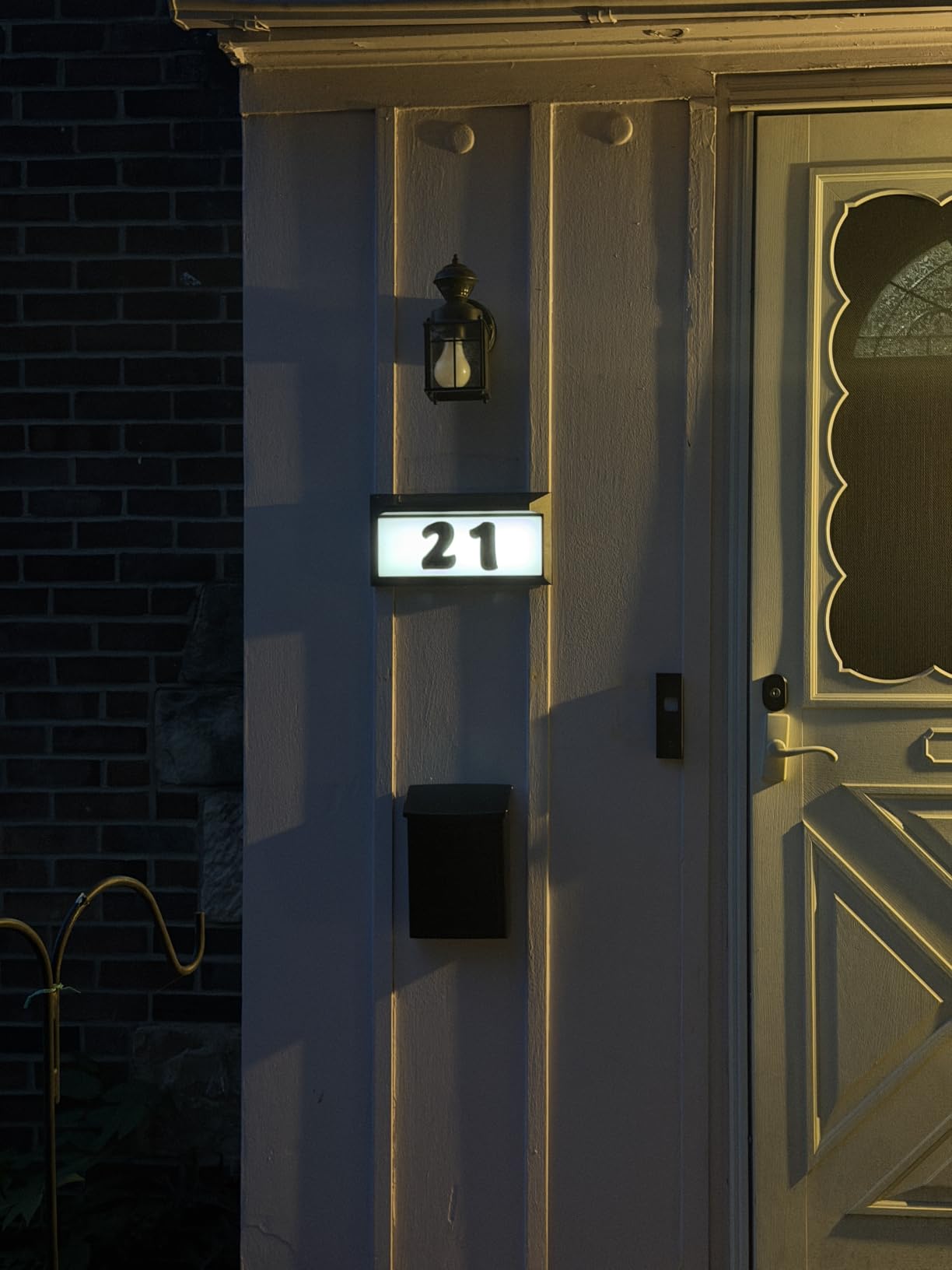 Solar Address Sign, Lighted Address Plaque Outdoor Waterproof, Illuminated Address Numbers, House Numbers for Outside customer photo 1