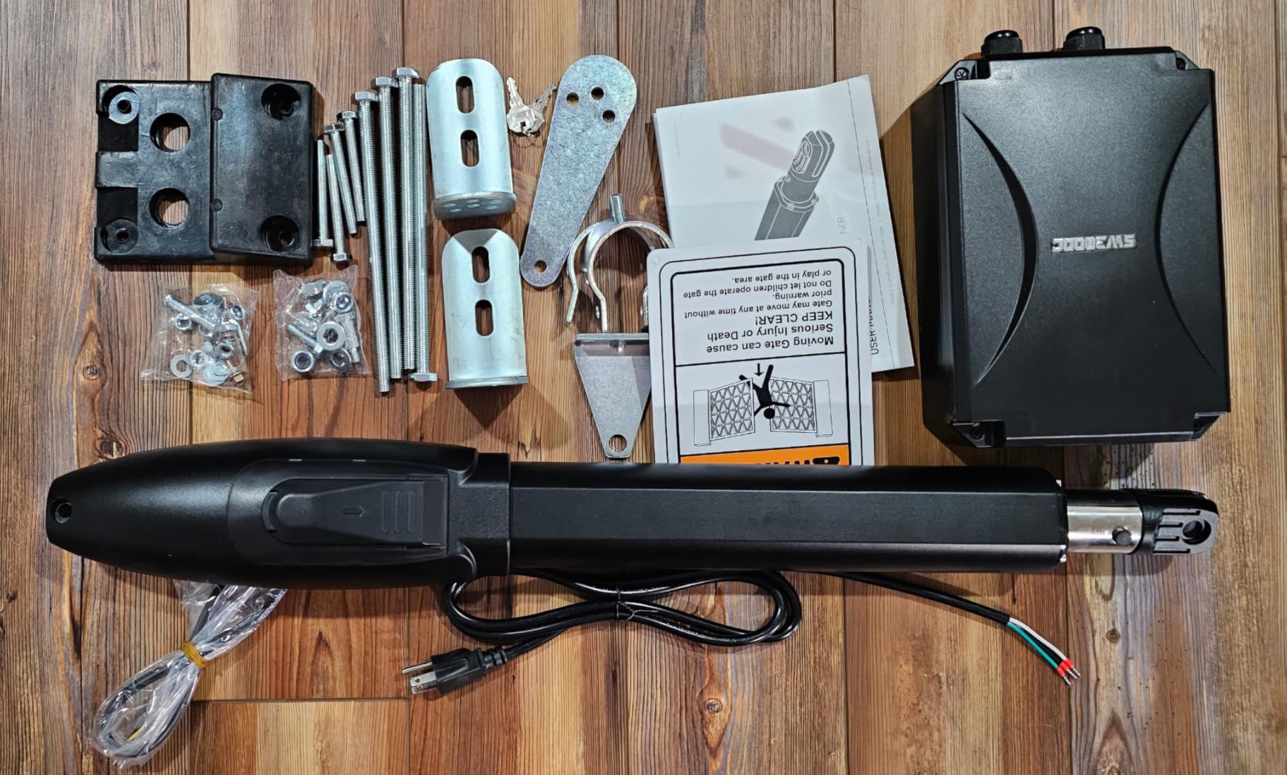 CO-Z Automatic Swing Gate Opener Kit, Electric Gate Opener for Doors up to 660lb 18ft, Driveway Home Garden Gate Opening System for Swing Gates, Gate Complete Kit with Remote Controls & Release Keys customer photo 2