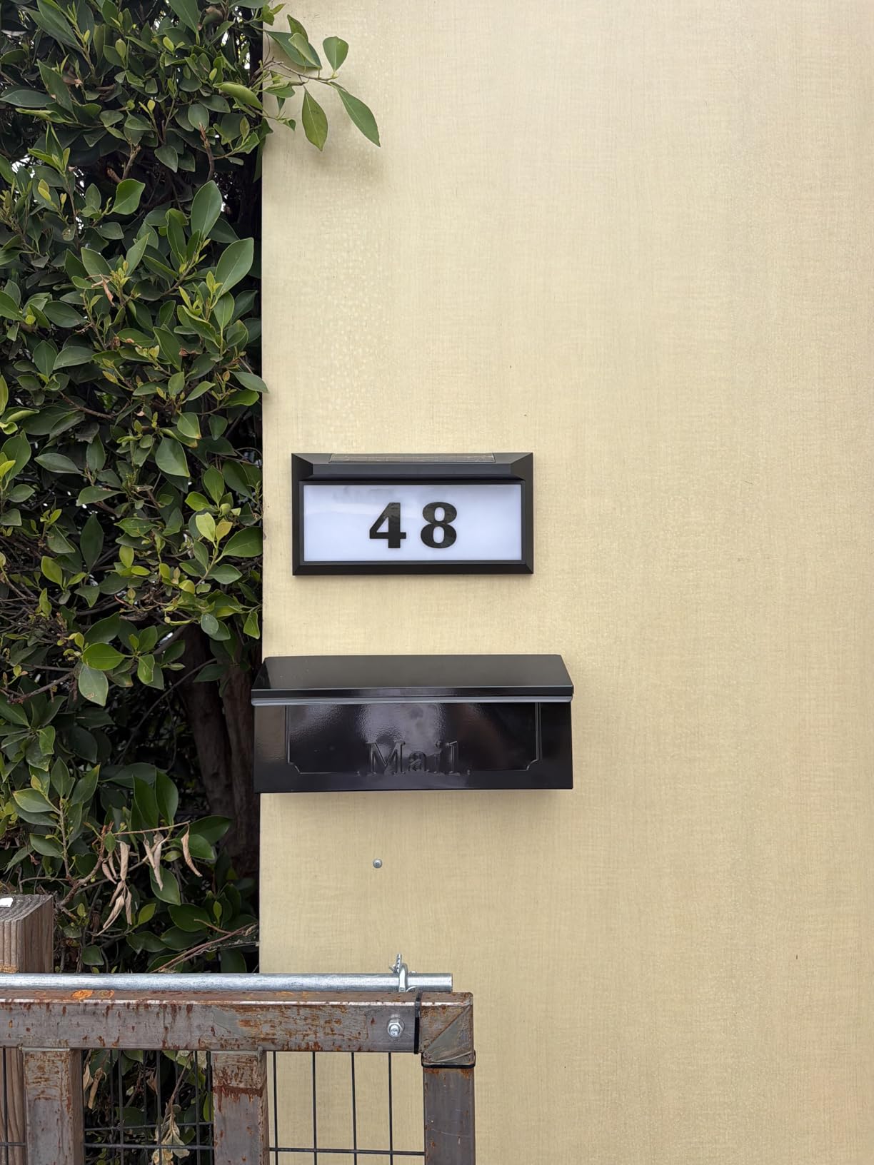 Solar Address Sign, Lighted Address Numbers Outdoor Waterproof, Illuminated LED Address Plaque, House Numbers for Outside, Grey customer photo 1