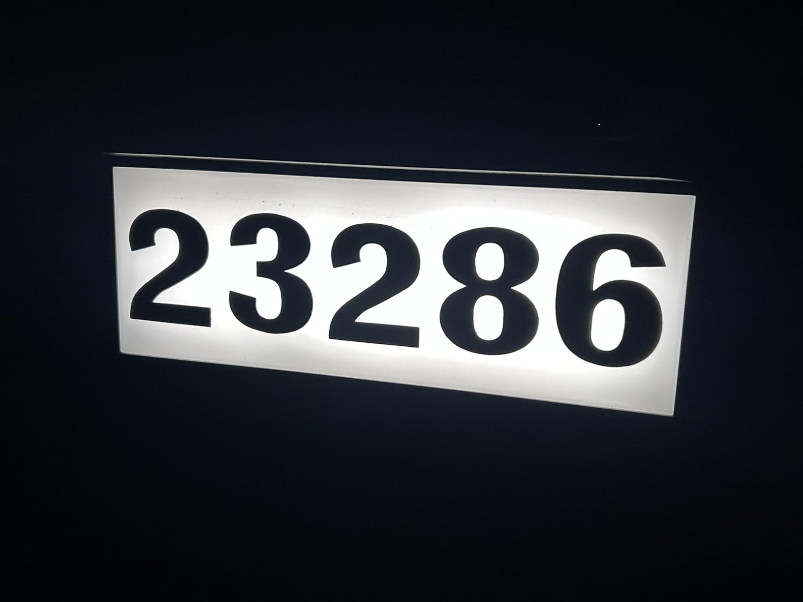 Solar Address Sign, Lighted Address Numbers Outdoor Waterproof, Illuminated LED Address Plaque, House Numbers for Outside, Grey customer photo 2