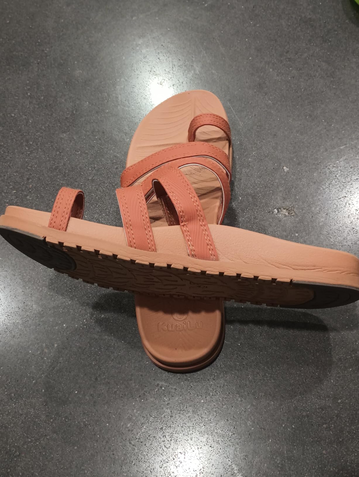 KuaiLu Womens Slides Sandals With Arch Support Comfort Plantar Fasciitis customer photo 2