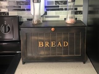 HOMEKOKO Vintage Wood Bread Box for Kitchen Counter, Food Storage Bin, White | Retro Farmhouse Style, Holds 2 Loaves, Breathable Design Keeps Bread Fresh For 3-4 Days customer photo 1
