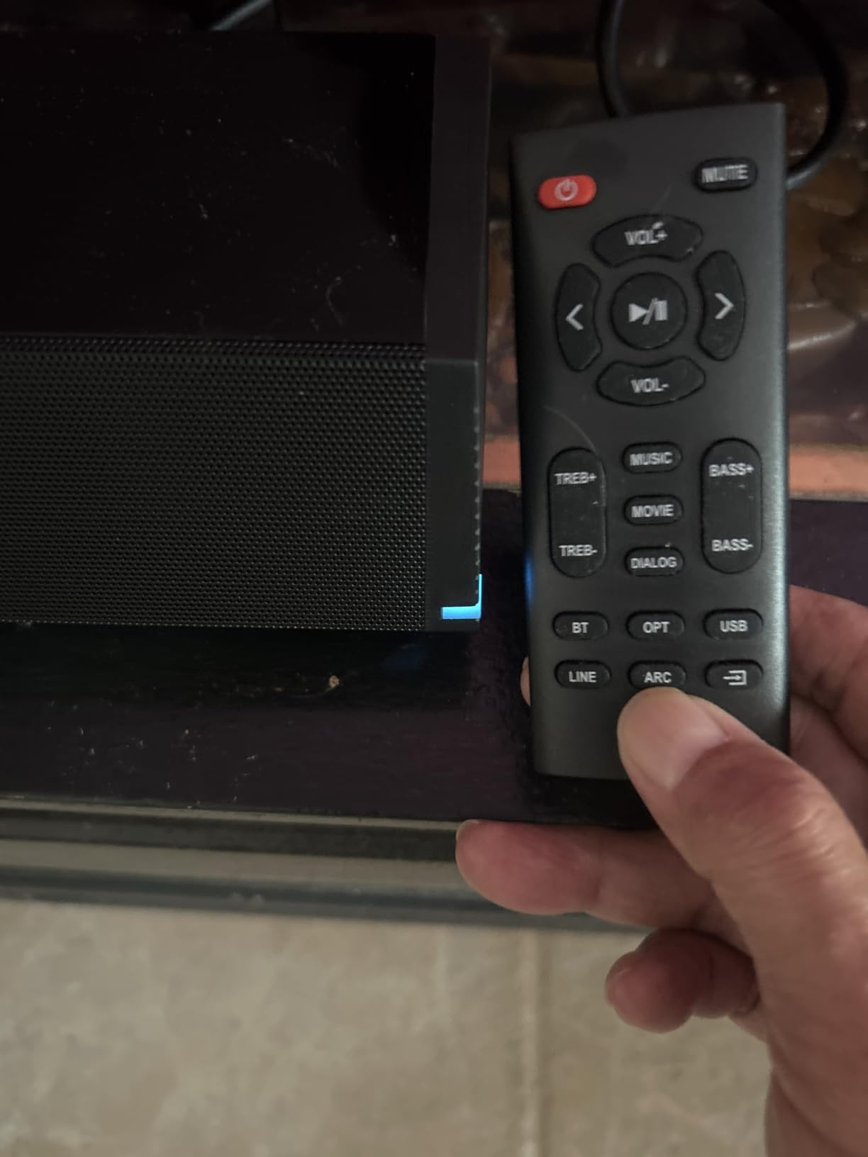 Bestisan Sound Bars for TV, 16'/50W Small Soundbar for TV, Sound Bar with Depths Sound Enhanced/DSP/Bass+/3EQ, Surround Sound Speakers for TV Works with HDMI ARC/CEC,Optical/BT/PC … customer photo 1