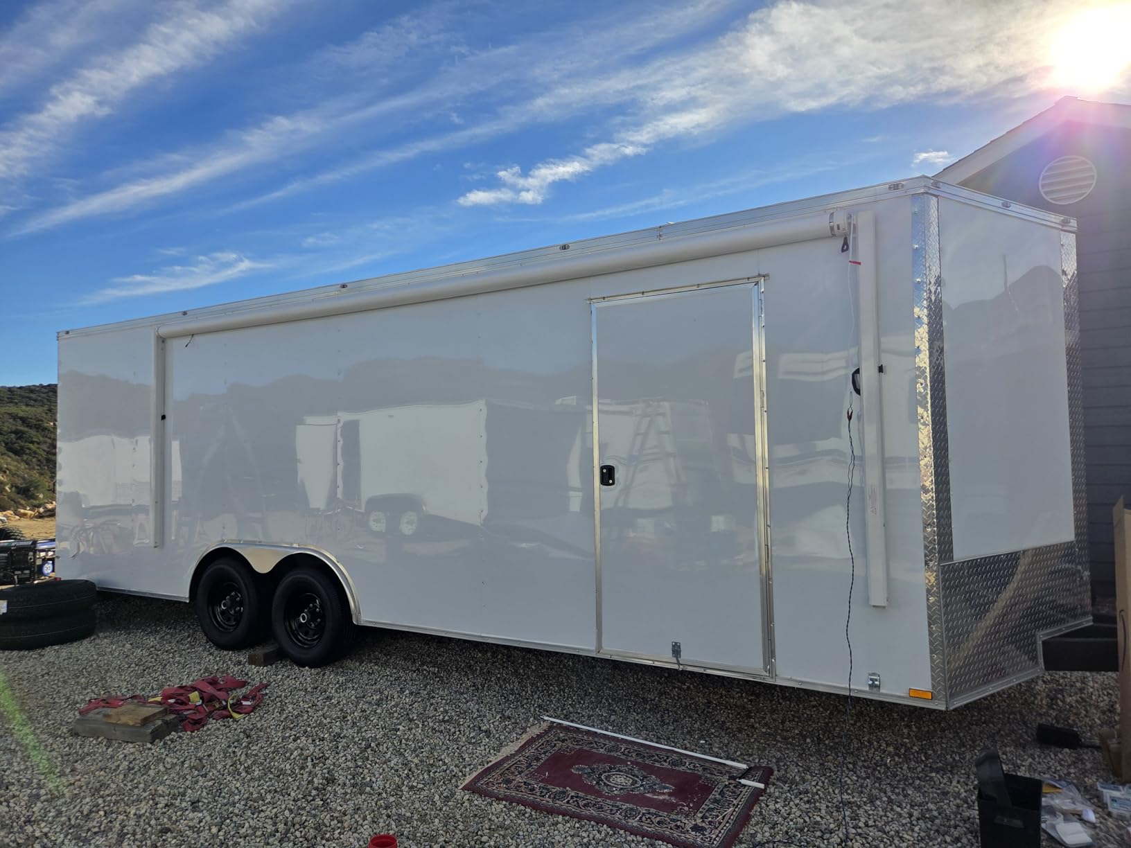 YESCAMP Motorized RV Awning Complete Kit Retractable Electric Camper Awning for RV,Trailers,5th Wheel,Toy Haulers,Motohome RV Trailer Awning for Camper or Home(20Ft,Black Frame,Black Fade) customer photo 2