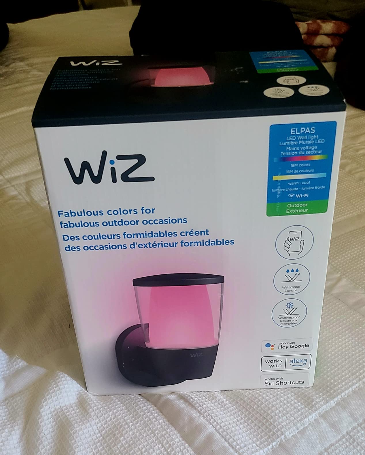 WiZ Connected Outdoor Light Fixture - Smart Wi-Fi Wall Light - Outdoor LED Porch Light - 16 Million Colors - Compatible with Alexa, Google Assistant - Bluetooth Compatible - No Hub Required - 1 Pack customer photo 2