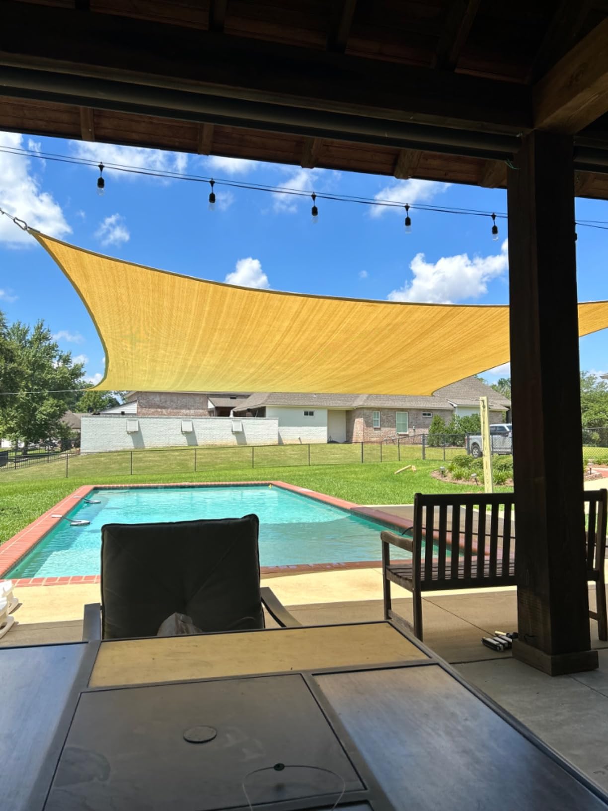 Royal Shade 18' x 20' Green Rectangle Super Ring Sun Shade Sail Canopy RSTAWS, Heavy Duty Durable Structure, Reinforced Corners & Edges, 260 GSM Permeable Fabric (We Make Custom Size) customer photo 1