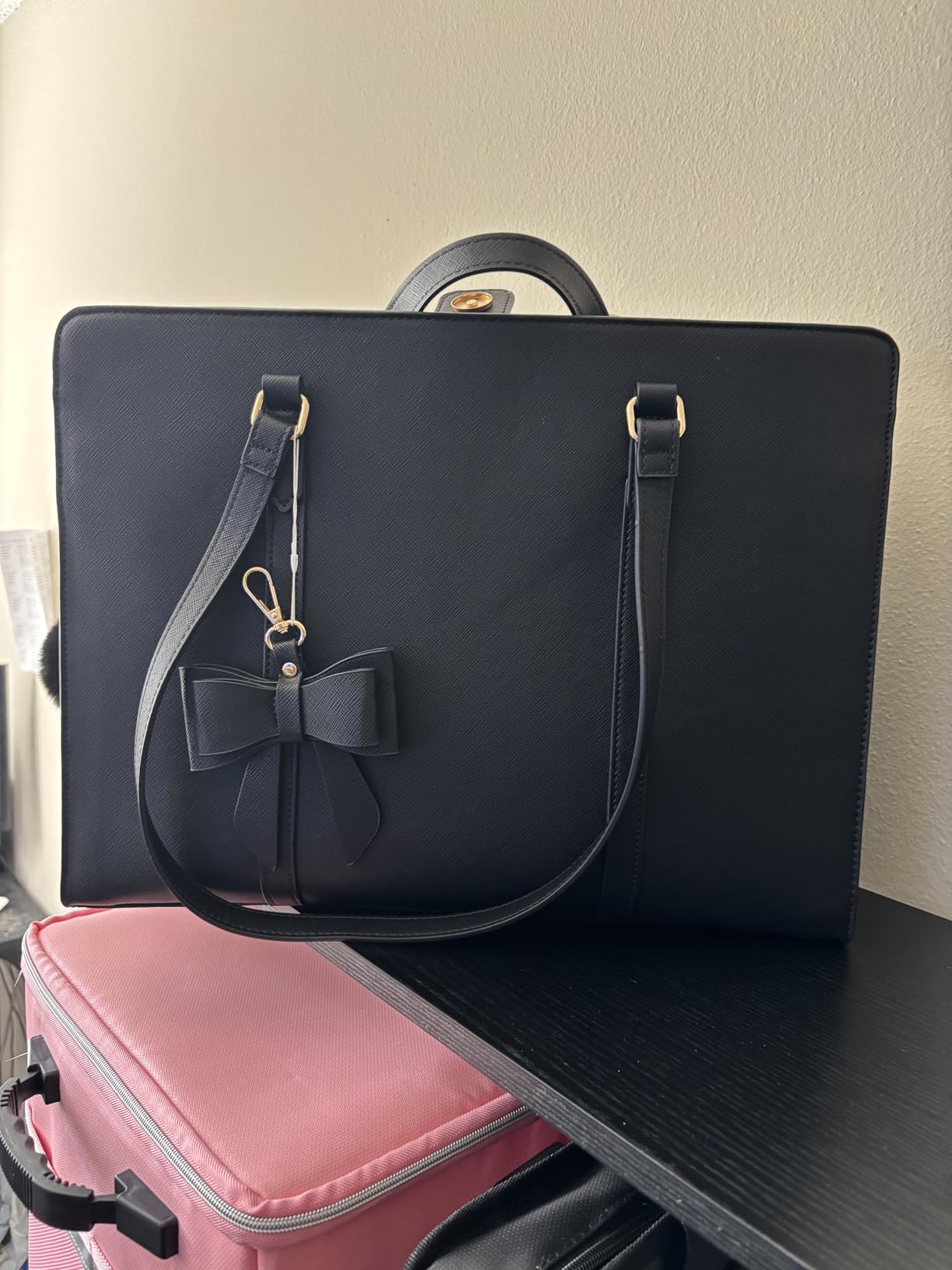 NUBILY Laptop Bag for Women 15.6 inch Leather Work Tote Bag customer photo 1