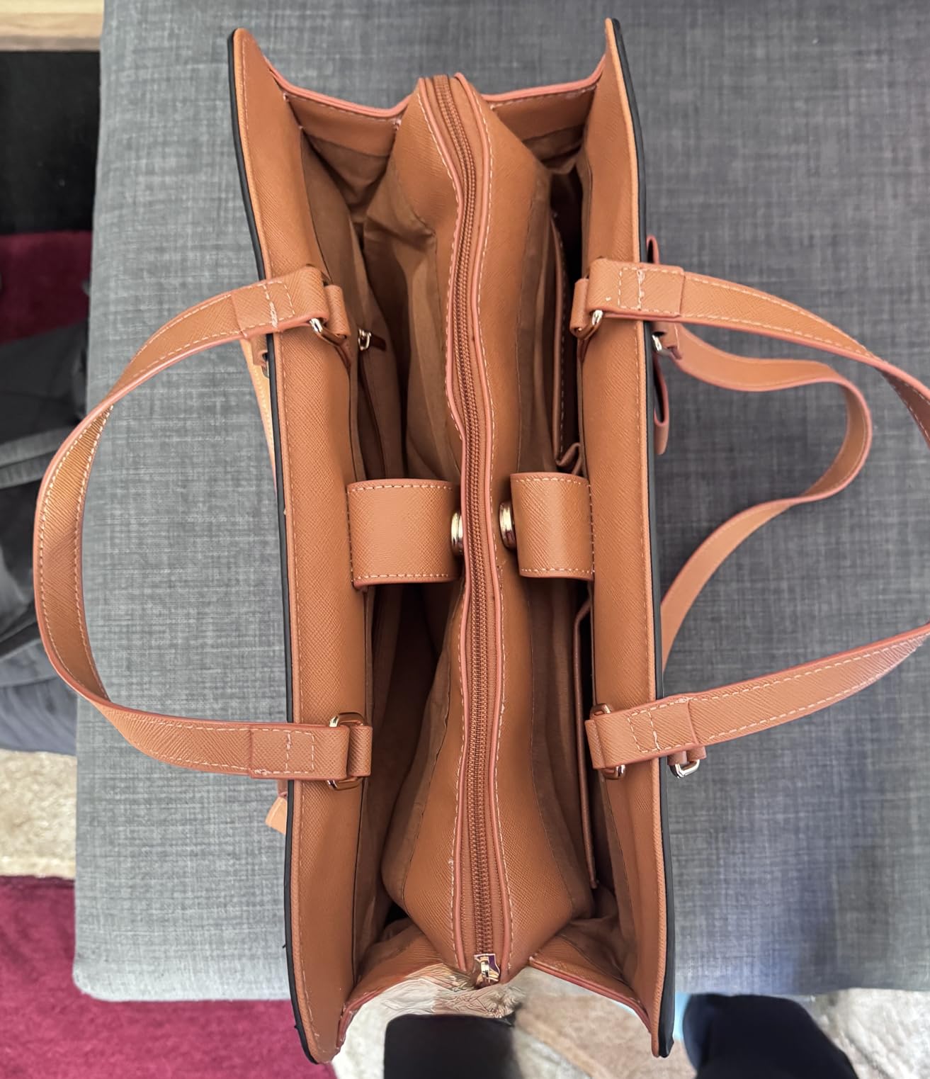 NUBILY Laptop Bag for Women 15.6 inch Leather Work Tote Bag customer photo 2