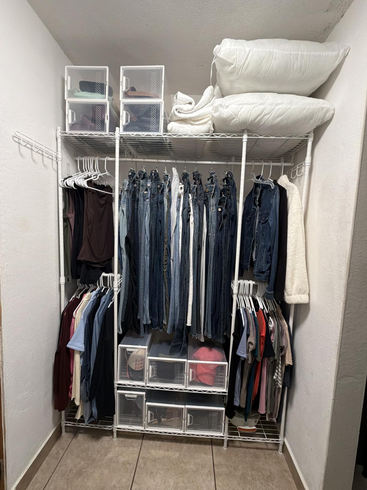 Ulif E3 Heavy Duty Garment Rack 4-Tier Freestanding Closet Organizer System customer photo 2