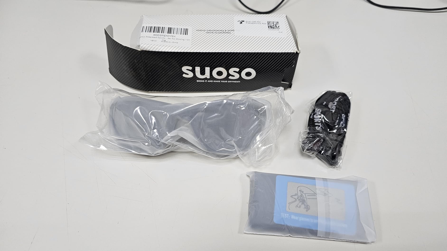 suoso Polarized Sports Sunglasses for Men: UV400 Protection Glasses Wrap Around Goggles for Driving Fishing customer photo 2