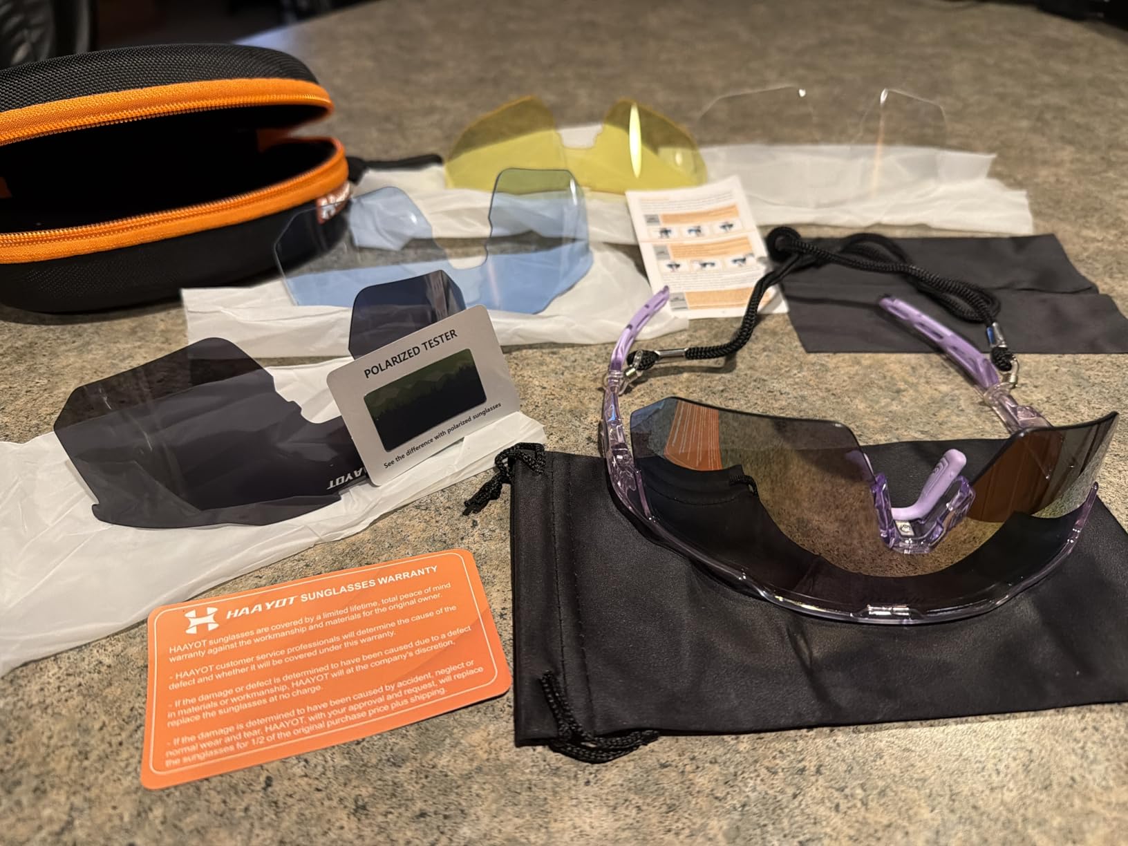 HAAYOT Sports Sunglasses with 5 Interchangeable Lenses customer photo 1