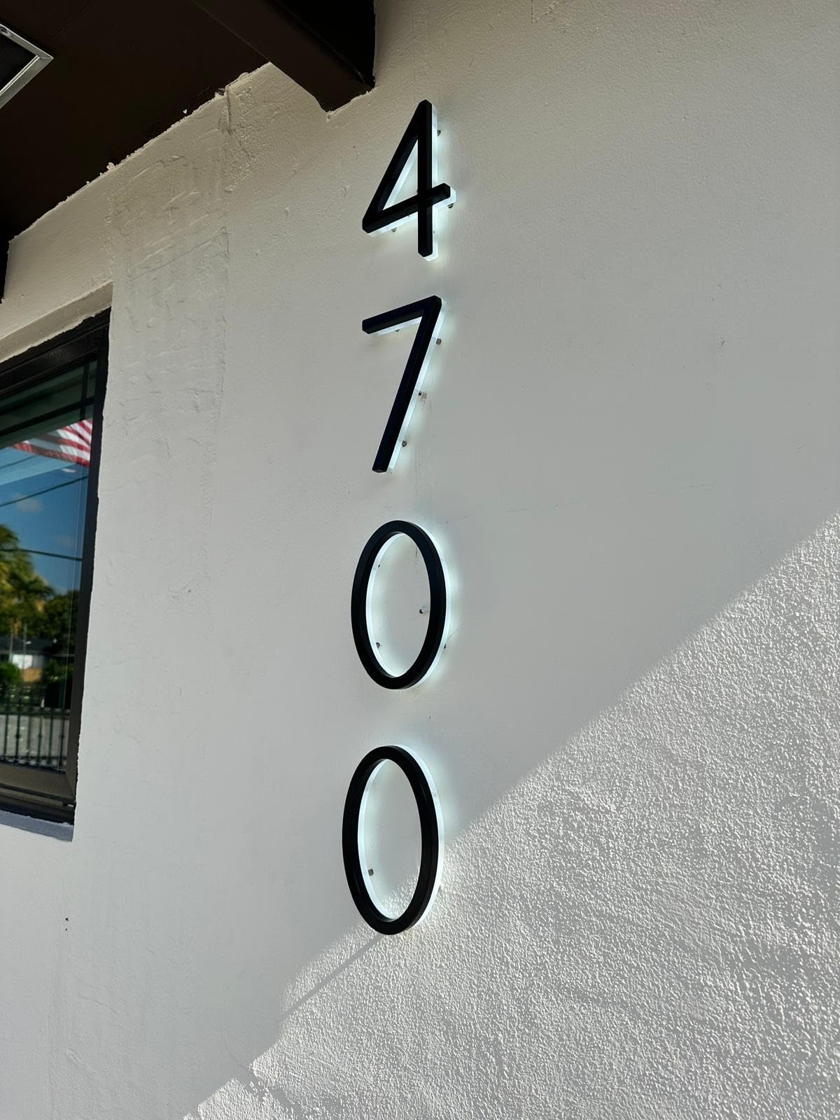 Backlit LED Home Address Numbers, 8 Inch House Numbers, Stainless Steel Hand-Polished Waterproof for House Address Signs, Lighted House Numbers for Outside Modern, Low-Voltage, Yard, Shop (2, Black) customer photo 1