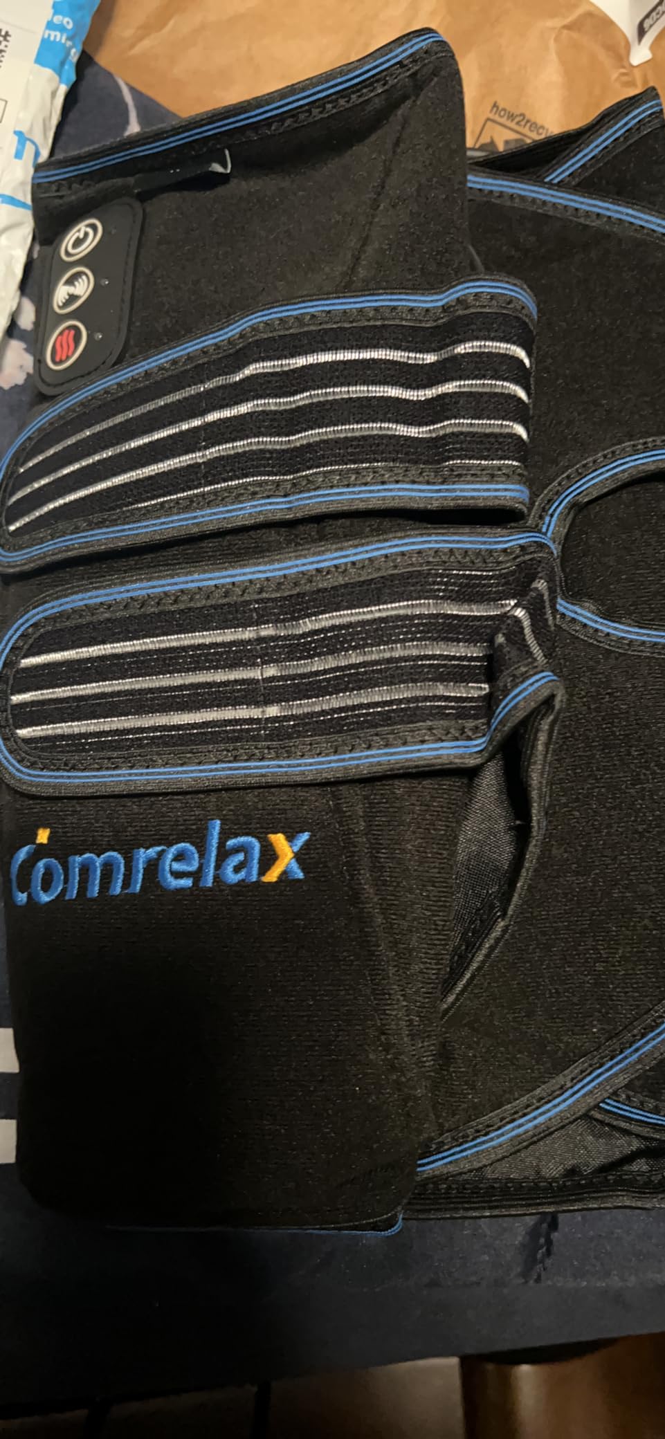 comrelax Knee Massager with Heat & Vibration, Heating Pad for Knee Pain Relief, Heating Pad for Leg Pain, Leg Massager, 3 Vibration Modes 3 Heat Levels, AC Adapter Heating Faster (No Battery) customer photo 2