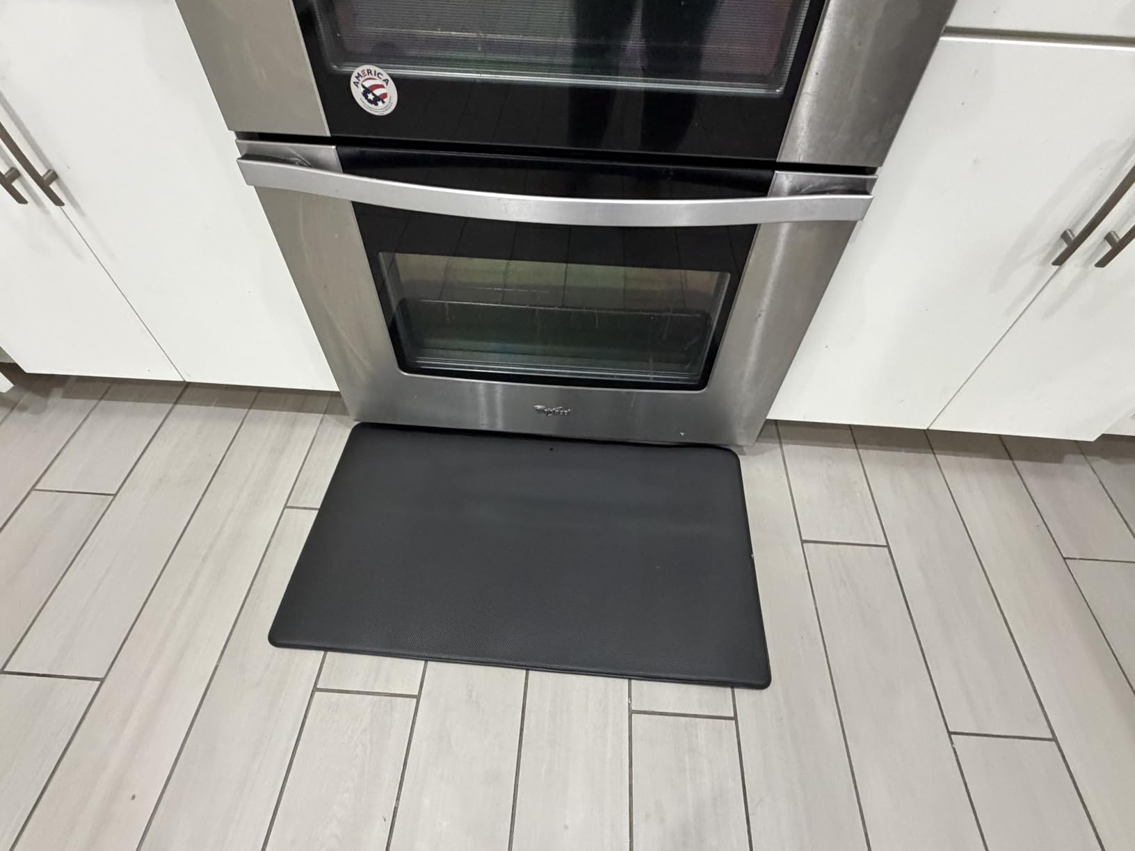StepRite Kitchen Mats for Floor, 2-Piece Anti-Fatigue Kitchen Rugs, Khaki customer photo 2