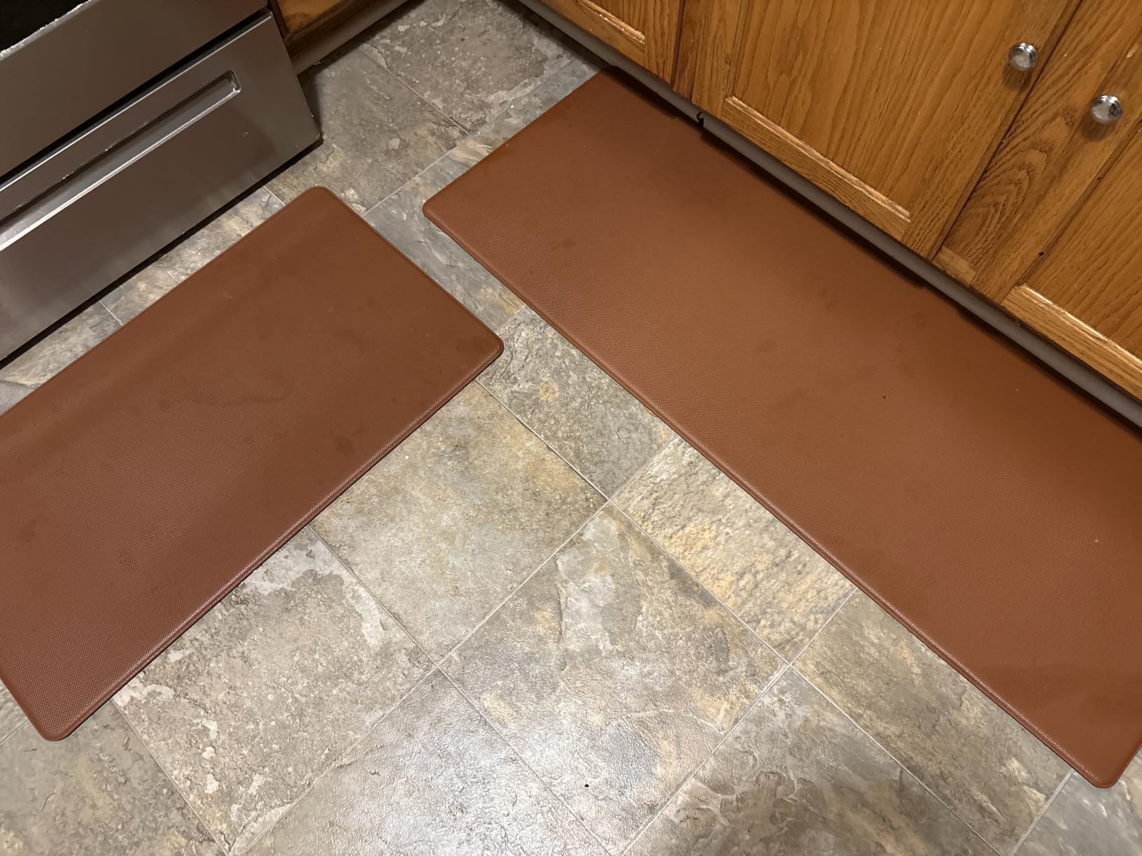 StepRite Kitchen Mats for Floor, 2-Piece Anti-Fatigue Kitchen Rugs, Black customer photo 1