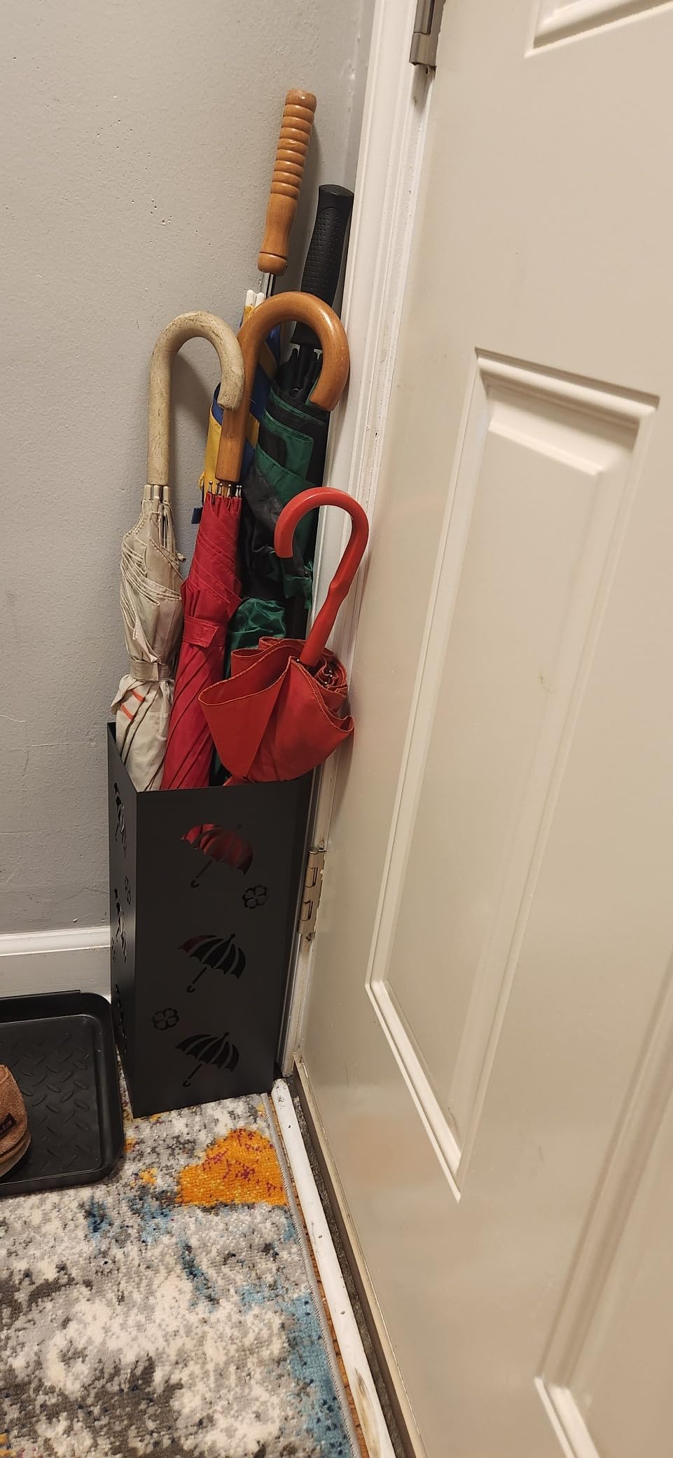 Umbrella holder for entryway | umbrella stands for entryway | Keep Your Floors Dry and Tidy with our Indoor Umbrella Stand | Stylish Umbrella Rack | Convenient Umbrella Storage Solution. customer photo 1