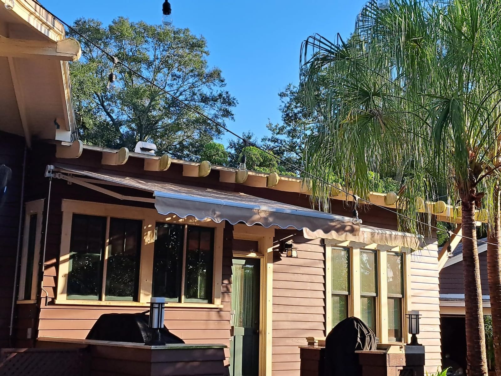 AECOJOY Retractable Awning, 13' x 8' Awnings for Outside, Beige customer photo 1