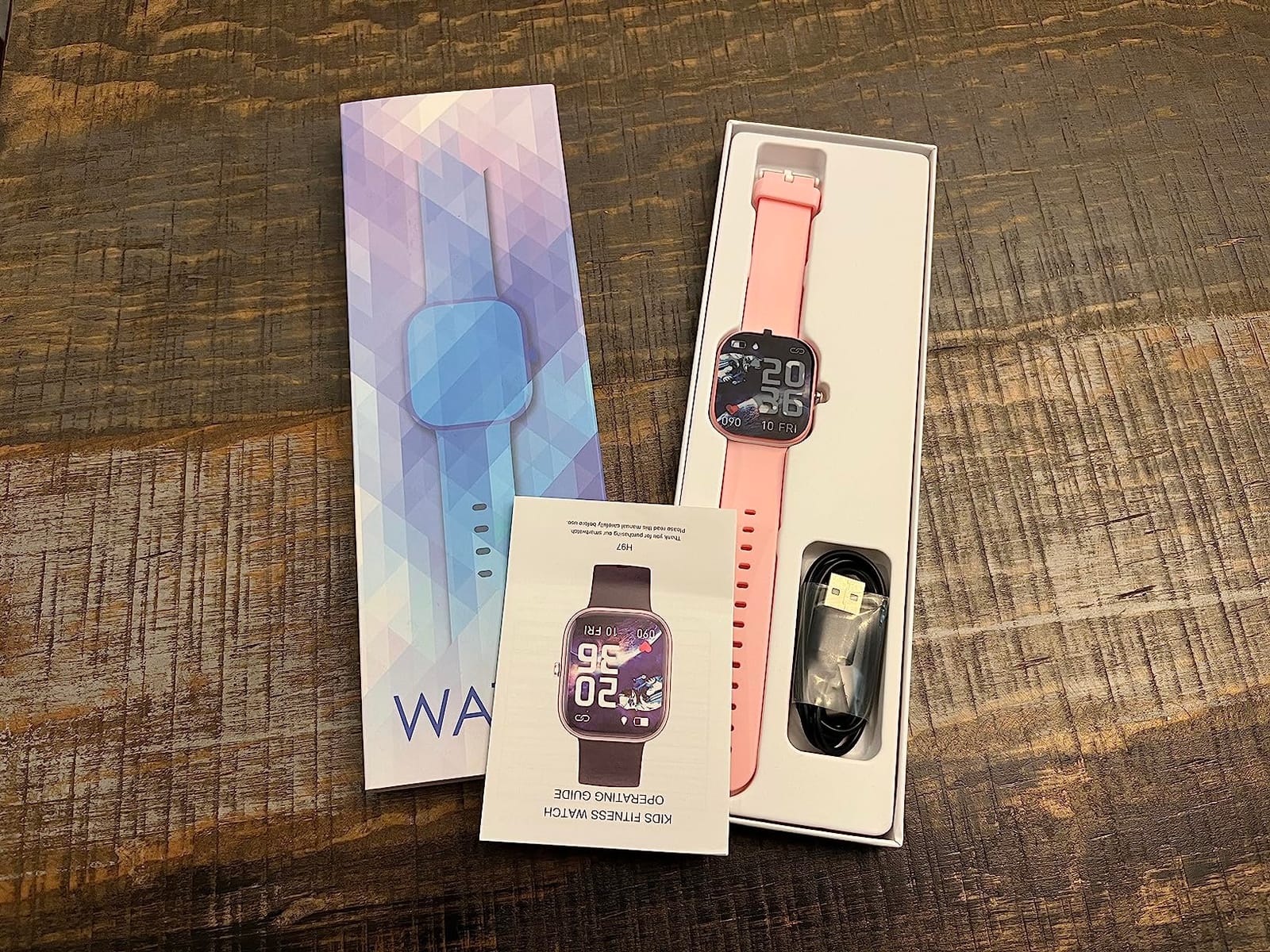 Kids Smart Watch for Girls,IP68 Waterproof Kids Fitness Tracker Watch with 1.5 Inch DIY Face,Heart Rate Sleep Monitor,19 Sport Modes,Calories Counter,Alarm Clock,Great Gifts for Children 6+ (Blue) customer photo 1