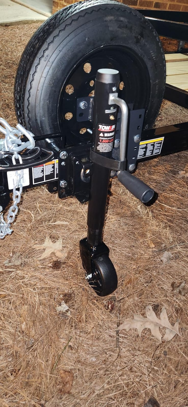 Upgraded Spoke Wheel Trailer Jack, 1500 lbs Swivel Jack, 10