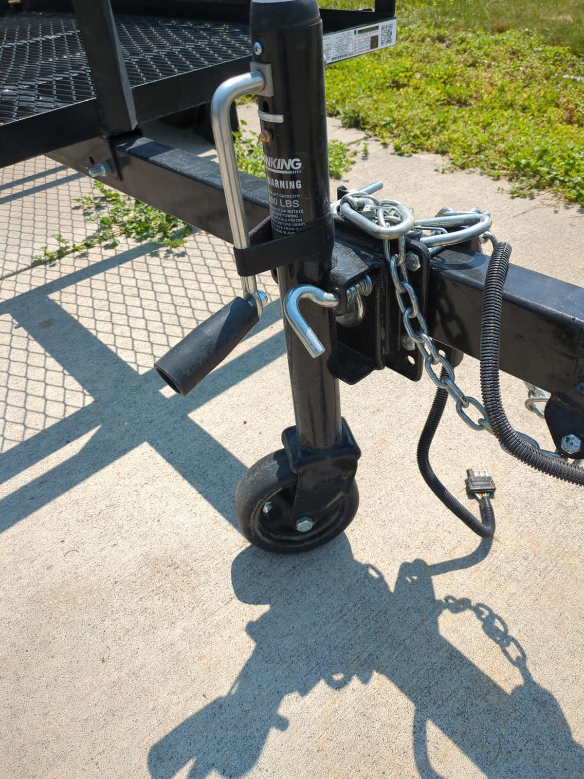 Upgraded Spoke Wheel Trailer Jack, 1500 lbs Swivel Jack, 10