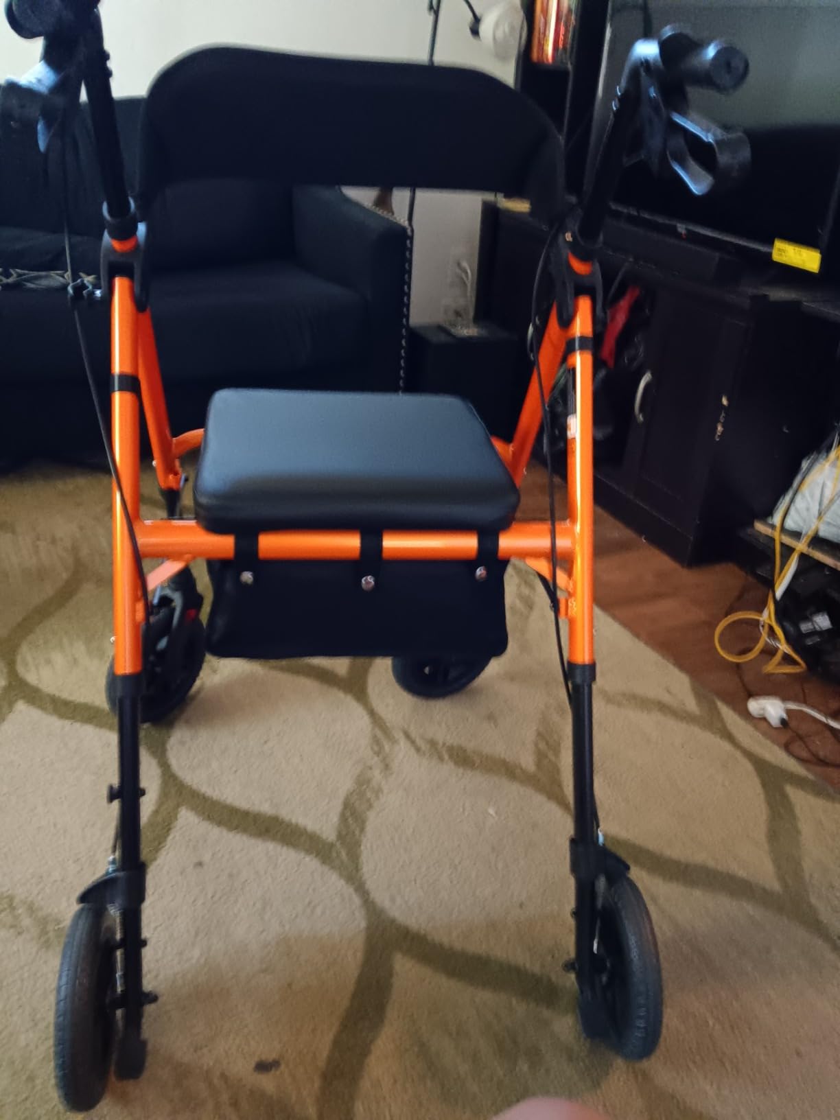 Foldable Rollator Walkers for Seniors with Seat,4 Wheel Rolling Walker customer photo 1