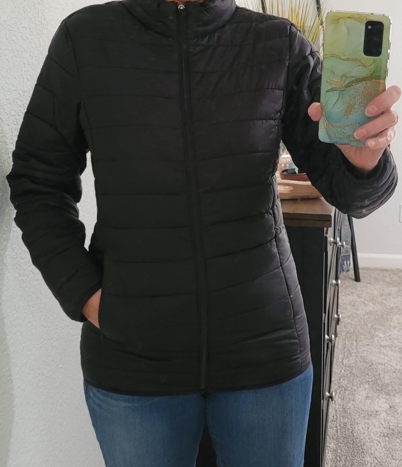 TACVASEN Women's Puffer Jackets Quilted Packable Lightweight Zip Up Coats customer photo 2