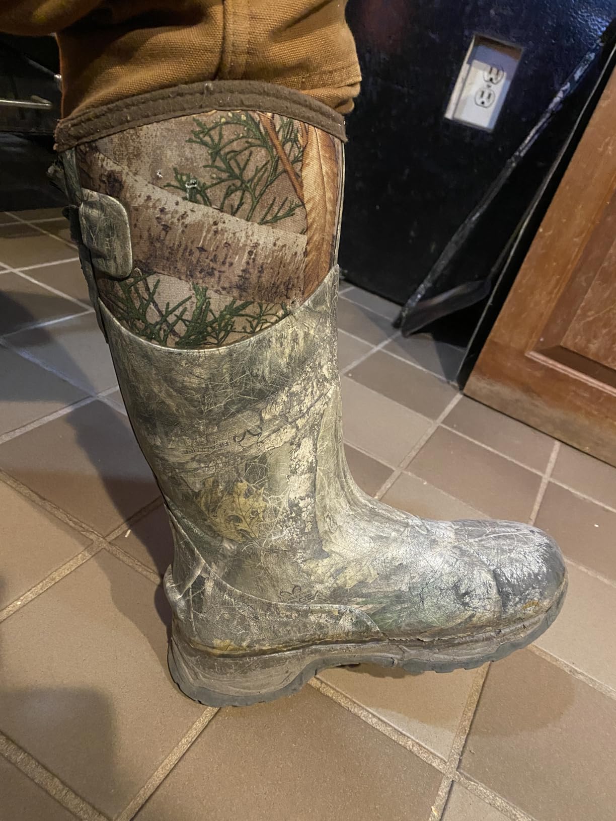 TIDEWE Rubber Hunting Boots, Waterproof Insulated Sturdy Outdoor customer photo 2