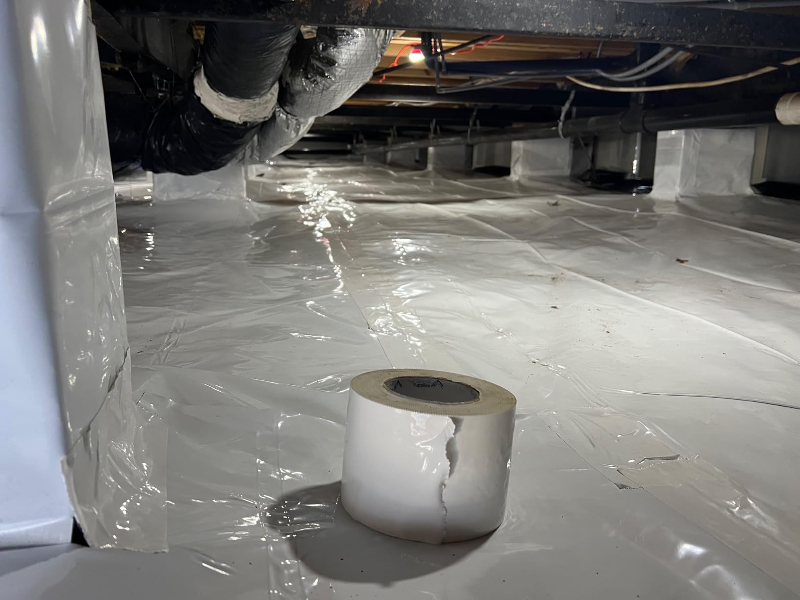 Crawl Space Vapor Barrier, 10 Mil 10x100' Black/White Panda Film customer photo 1
