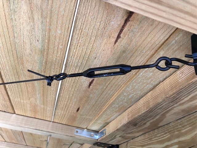 HILLMASTER Durable Anti Sag Gate Kit for Wooden Fence, Anti-Sag Gate Support Cable Kit in Zinc, Anti-Sagging Fence Gate Kit Steel Gate Hardware, Wood Door Repair Kit for Outdoor, Gate Frame Kit Black customer photo 2