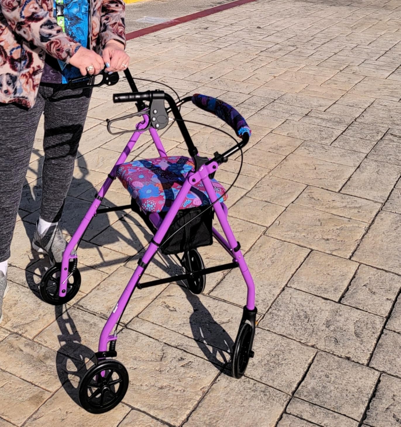 Vive Ultra Lightweight Rollator Walker with Seat - Foldable, Narrow customer photo 1