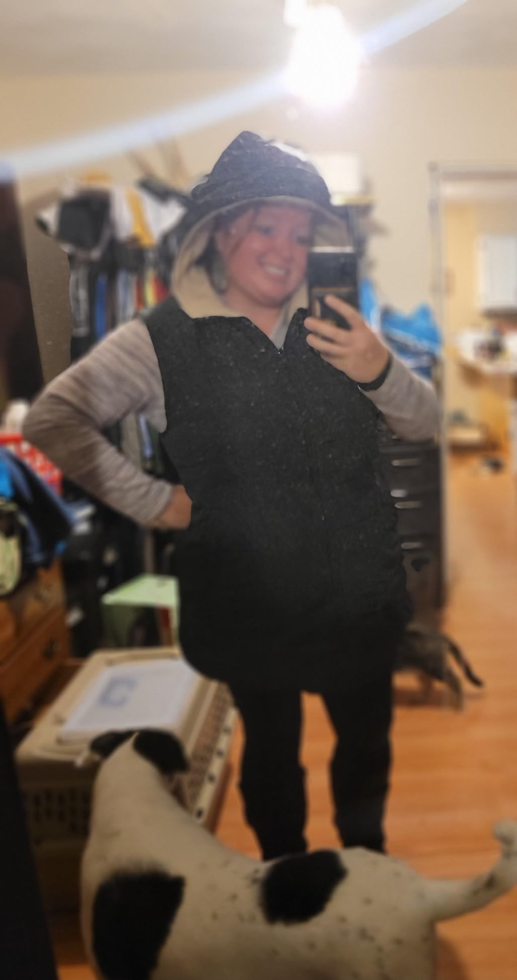 PRETTYGARDEN Women's Winter Reversible Fleece Long Vests customer photo 1