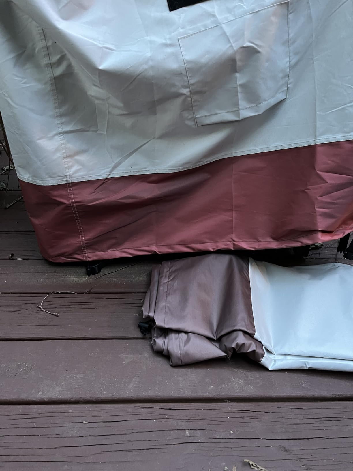 ANartcle Outdoor Swivel Lounge Chair Cover 2 Pack,600D Waterproof Heavy Duty Patio Chair Covers(30 W x 34 D x 38.5 H inches),Patio Swivel Chair Covers for Outdoor Furniture,Beige&brown. customer photo 1