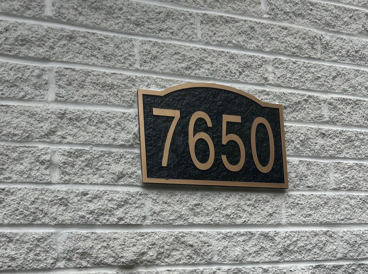 Personalized Address Plaque Sign Cast Metal - Custom House Number Plaque Sign, House Address Numbers for House Address Outside, Store, Yard, Garage, Apartment, Thick Rust-Free, Fade Resistant 911 Visibility customer photo 2