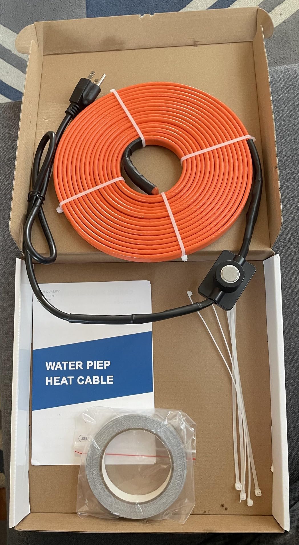 3FT Heat Tape for Water Pipe Freeze Protection 8W/FT | Built-in thermostat self-regulating pipe heat cable 110V, IP65 waterproof & safe for RV, home metal or PVC water lines customer photo 2