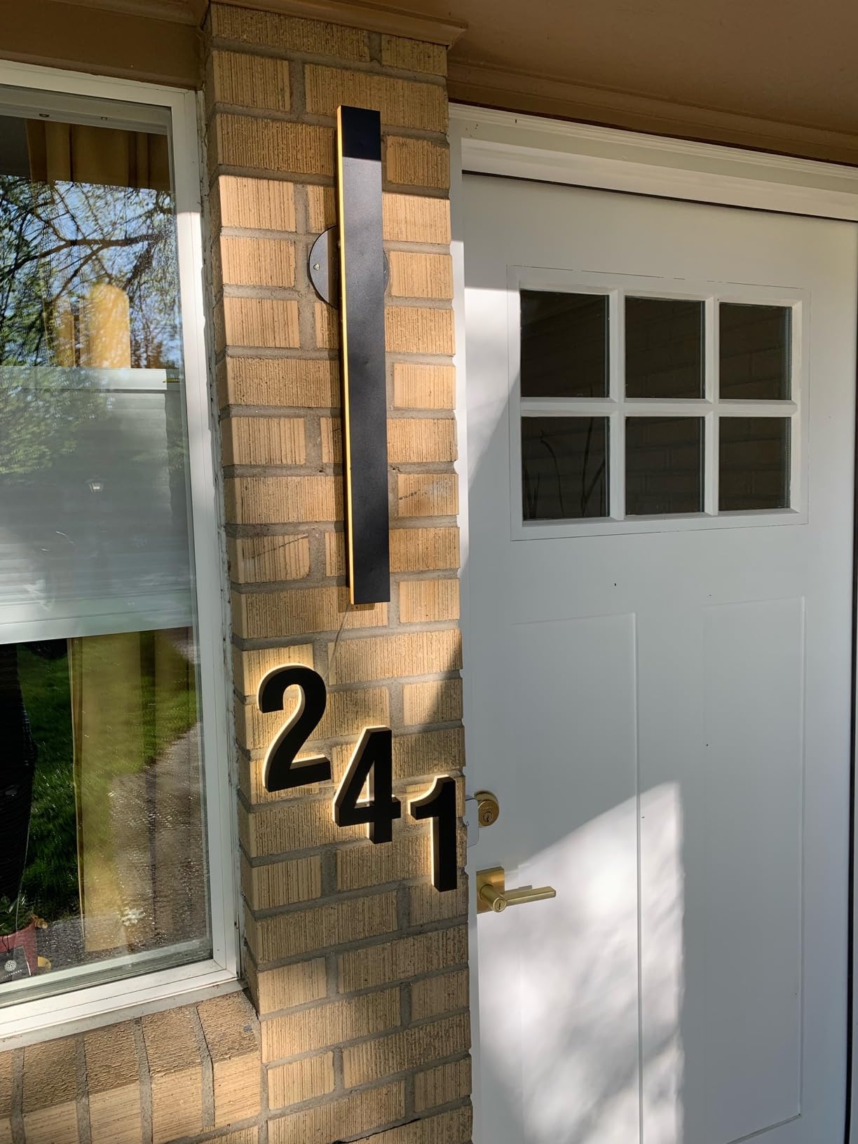 5 Inch Backlit LED House Numbers, Waterproof Stainless Steel, High Transparency Acrylic, LED Illuminated Home Address Number customer photo 2