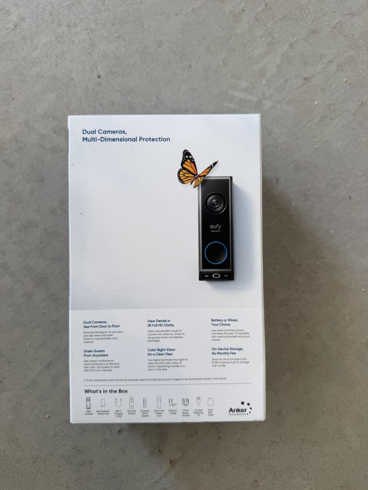 eufy Security Video Doorbell E340, Dual Cameras, 2K FHD customer photo 2