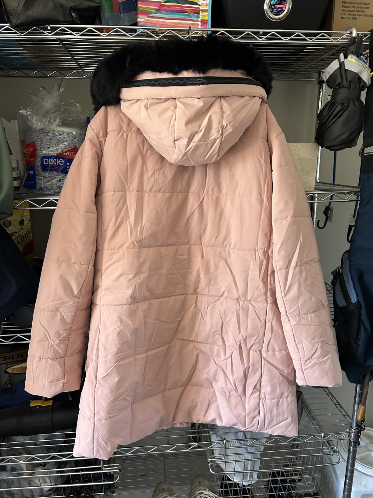 MOERDENG Women's Warm Winter Puffer Coat Waterproof Long Down Jacket customer photo 2