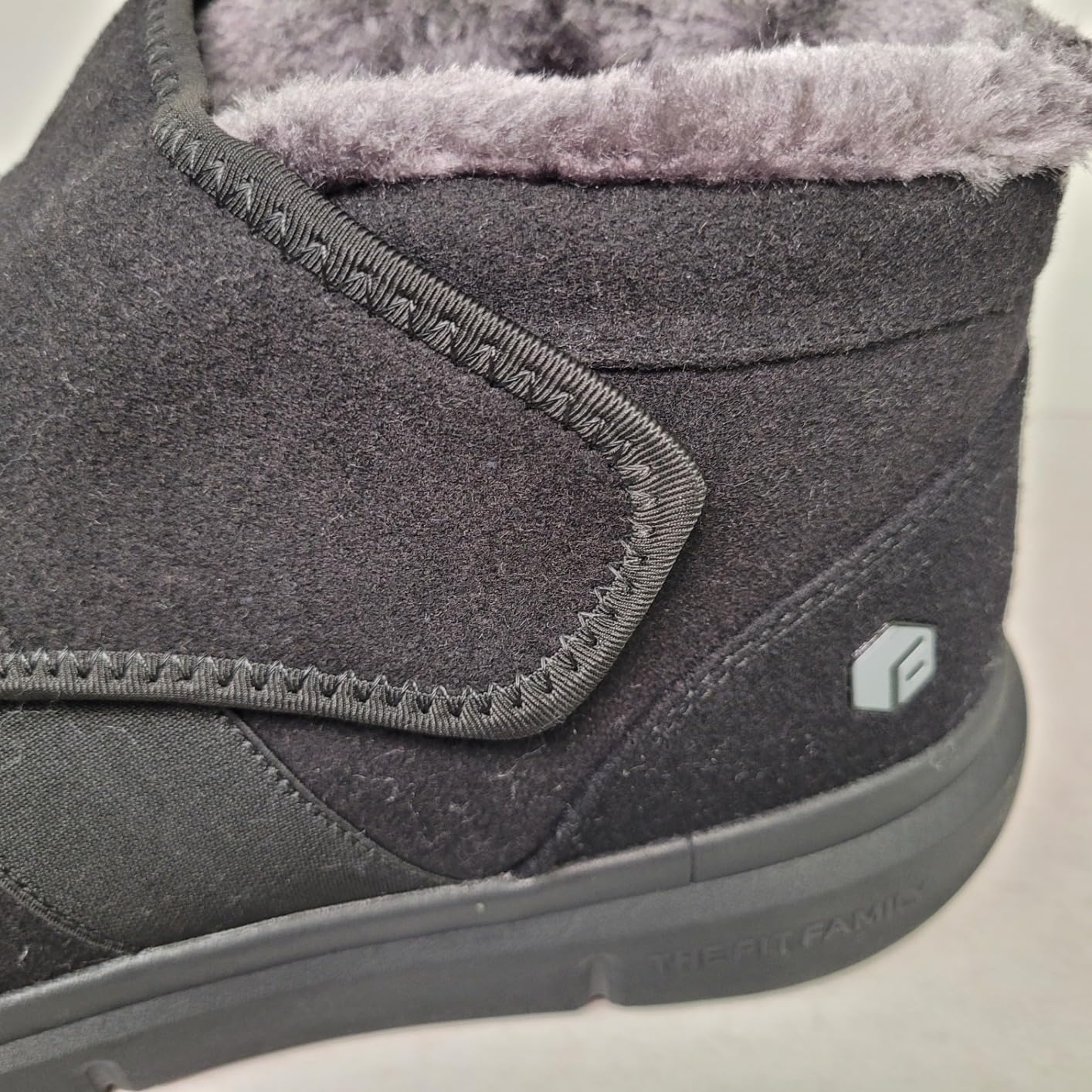 FitVille Diabetic Shoes for Men Extra Wide Width, Warm Slip-on Winter Slipper Boots with Adjustable Closures, Snow Boots for Swollen Feet, Neuropathy customer photo 2