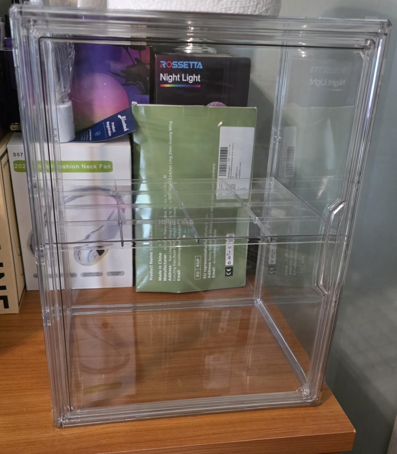LXLXXL Clear Acrylic Display Case, Stackable Plastic Storage Bins, X-Large | Stackable Storage Bin with Magnetic Attraction Lid, XL Clear Acrylic Case, Showcase for Cosmetic, Large Figures Collectibles customer photo 2