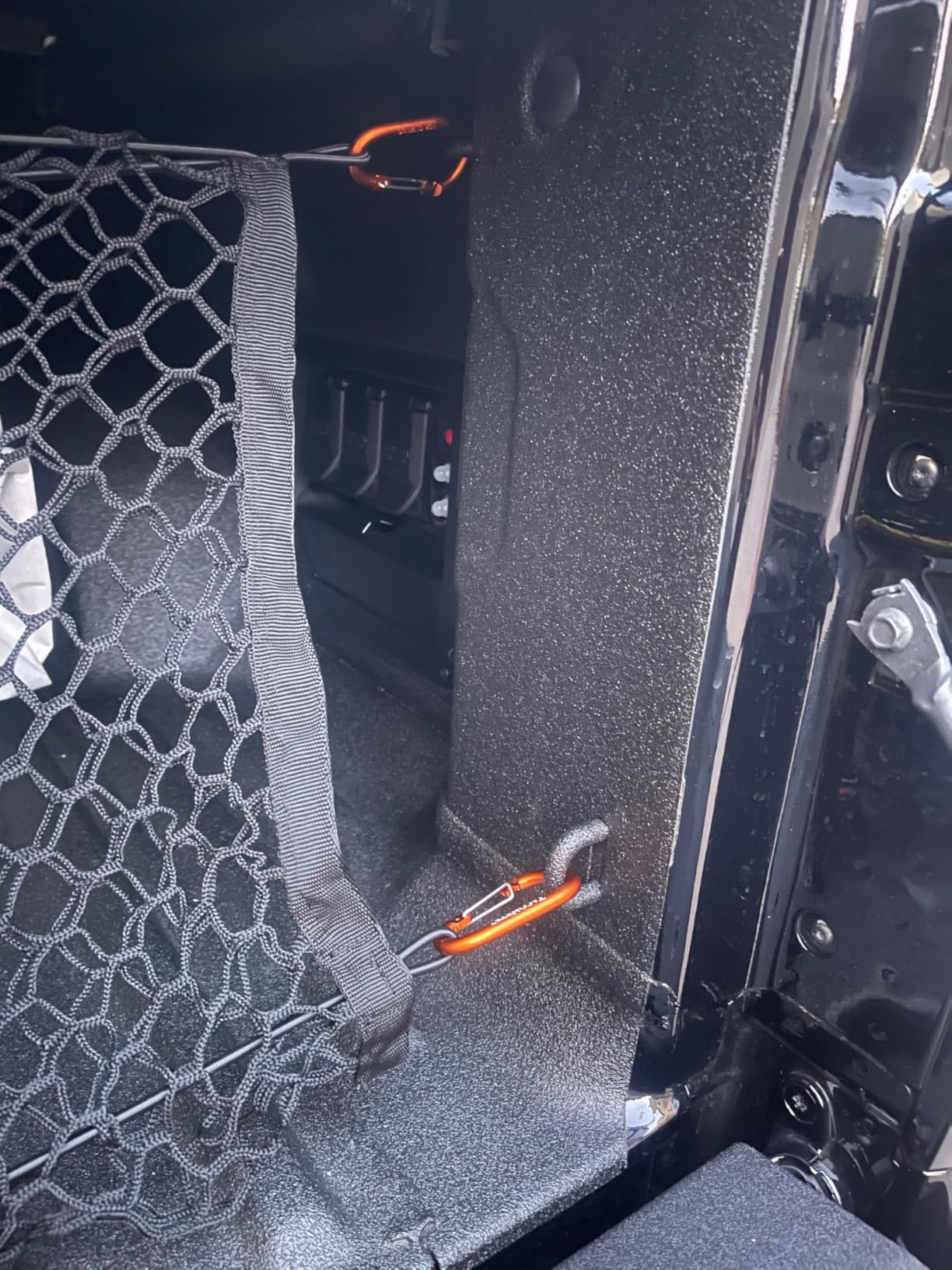 Envelope Cargo Net for GMC Sierra & Chevy Silverado - Fits 2013-Current | OEM Fit | Oversized 5mm Bungee | Integrated Storage Bag | Heavy Duty Carabiners customer photo 2