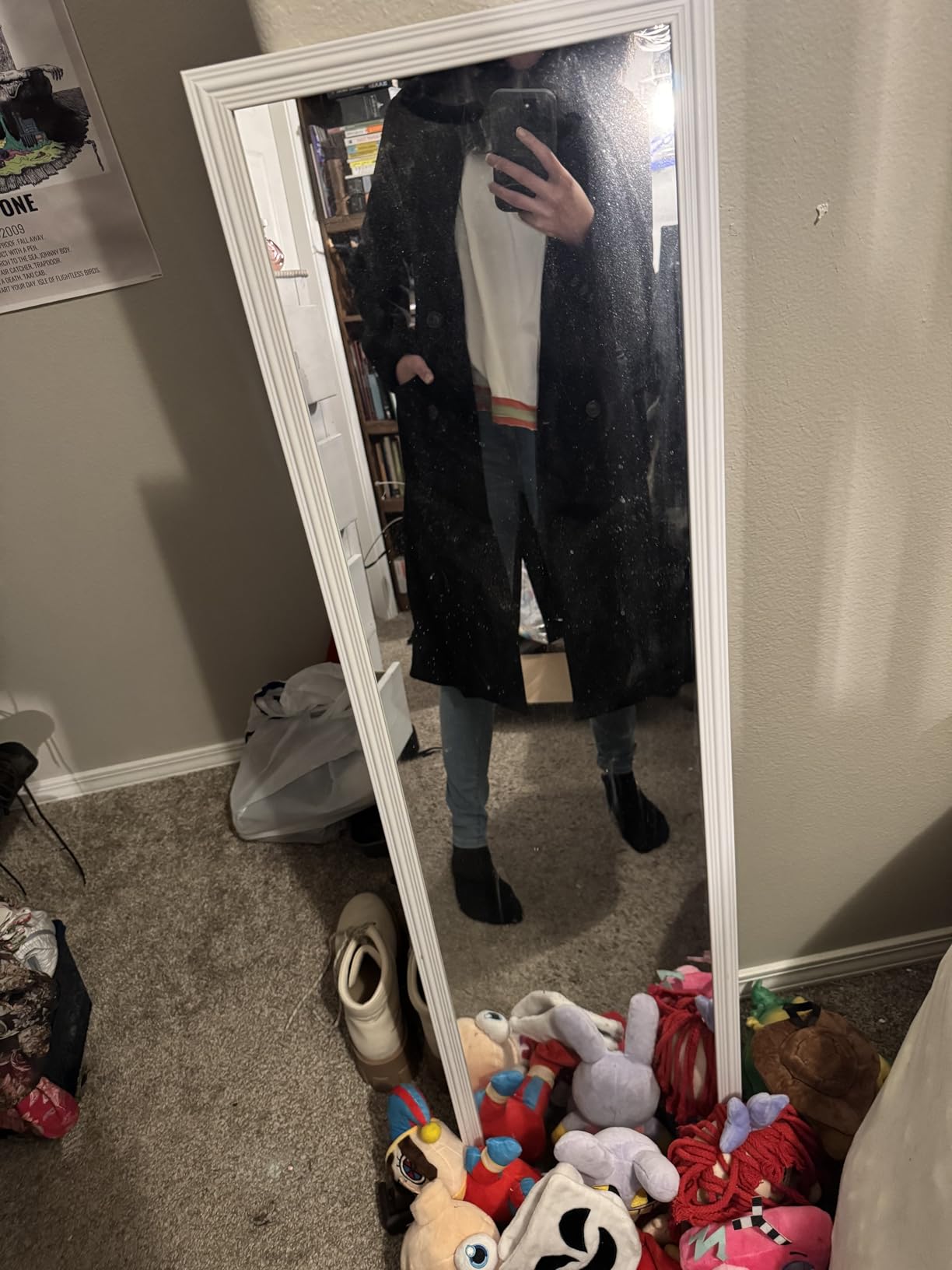 IDEALSANXUN Womens Long Wool Coat Double Breasted Trench Coat Fall Winter Clothes customer photo 1