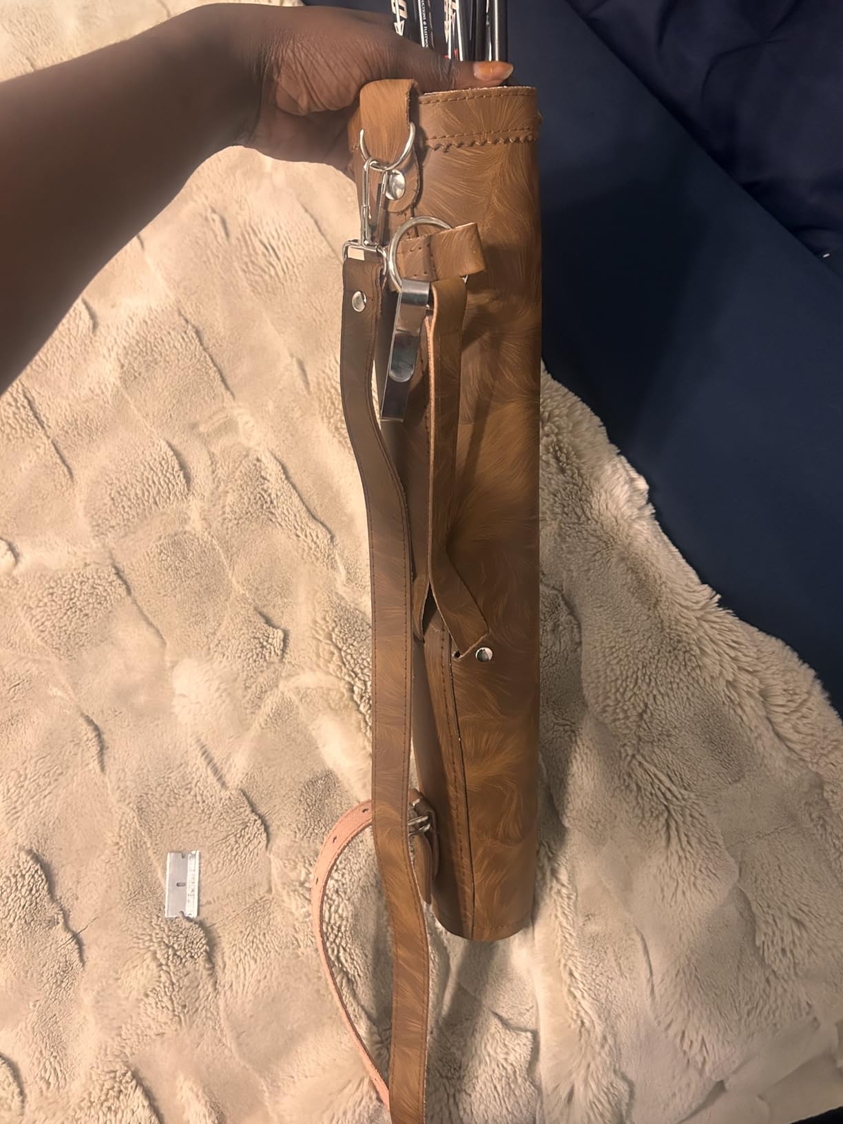 Traditional Back Quiver Bow Arrow Holder Handmade Leather Quiver Lightweight & Comfortable Gift for him Aniversary Gift customer photo 2