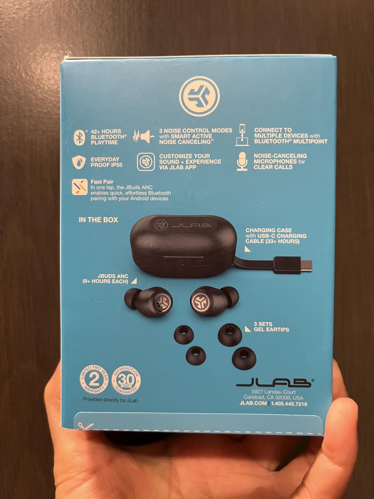 JLab JBuds ANC 3, True Wireless Earbuds, Active Noise Cancelling, Multipoint Connect, Google Fast Pair, Black customer photo 2