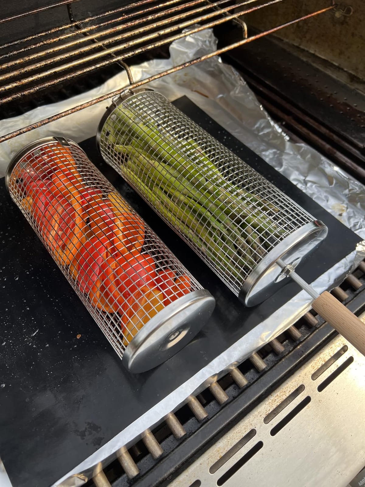 Rolling Grill Basket, Grilling Accessories, Outdoor Camping, Gifts for Men customer photo 1