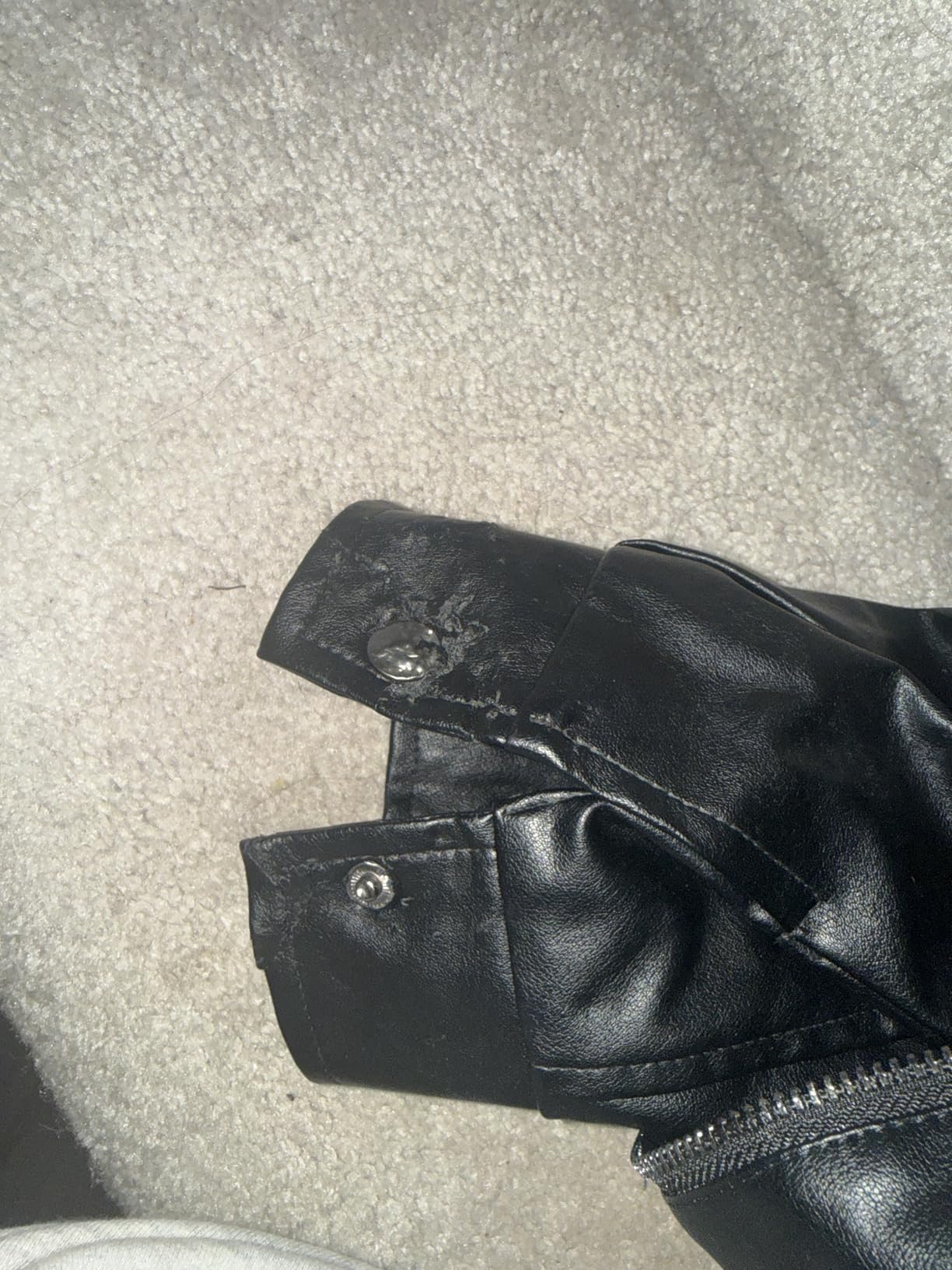 Trendy Queen Womens Oversized Leather Jacket Moto Bomber Coat Fall&Winter customer photo 2