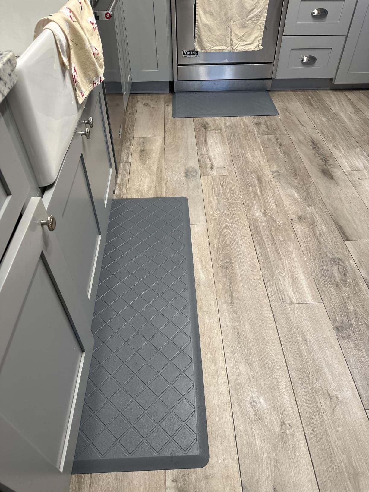 Cushioned Anti Fatigue Mats, Heavy Duty Non-Skid Floor Mats - 1/2 Inch Thick Ergonomic Comfort Foam, Brown customer photo 1